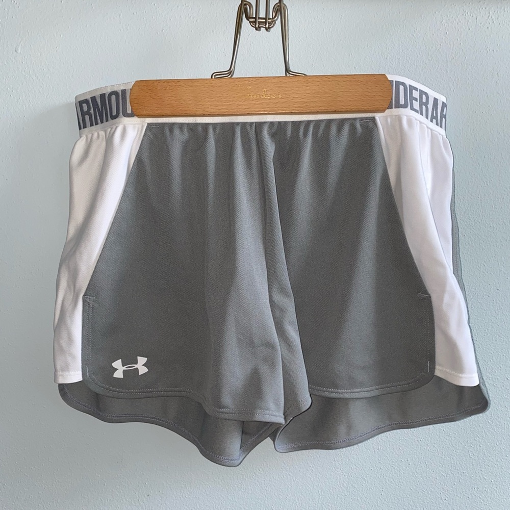 Gray athletic shorts